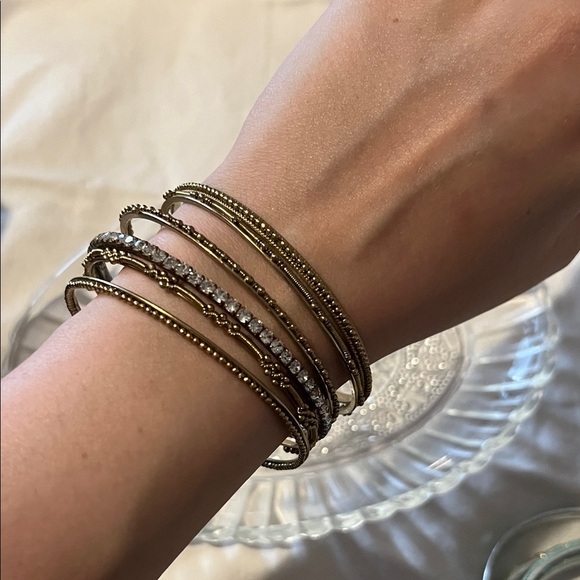 Elegant Gold Bangle Set - Picture 2 of 3